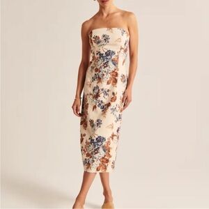 Abercrombie & Fitch Strapless Linen Dress